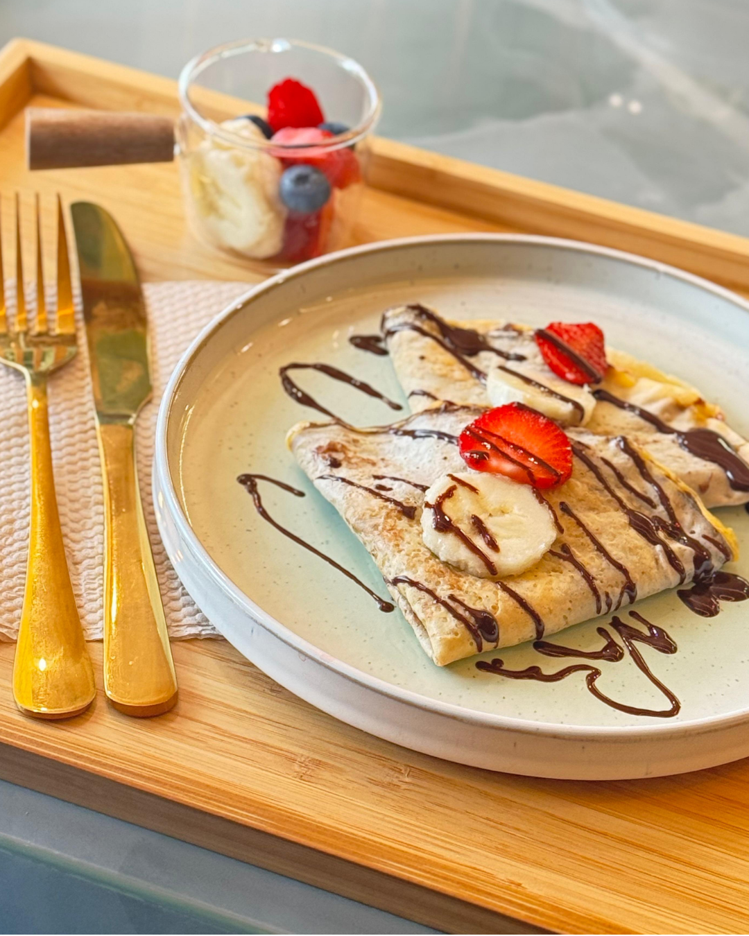 Nutelle Oatmeal Crepes
