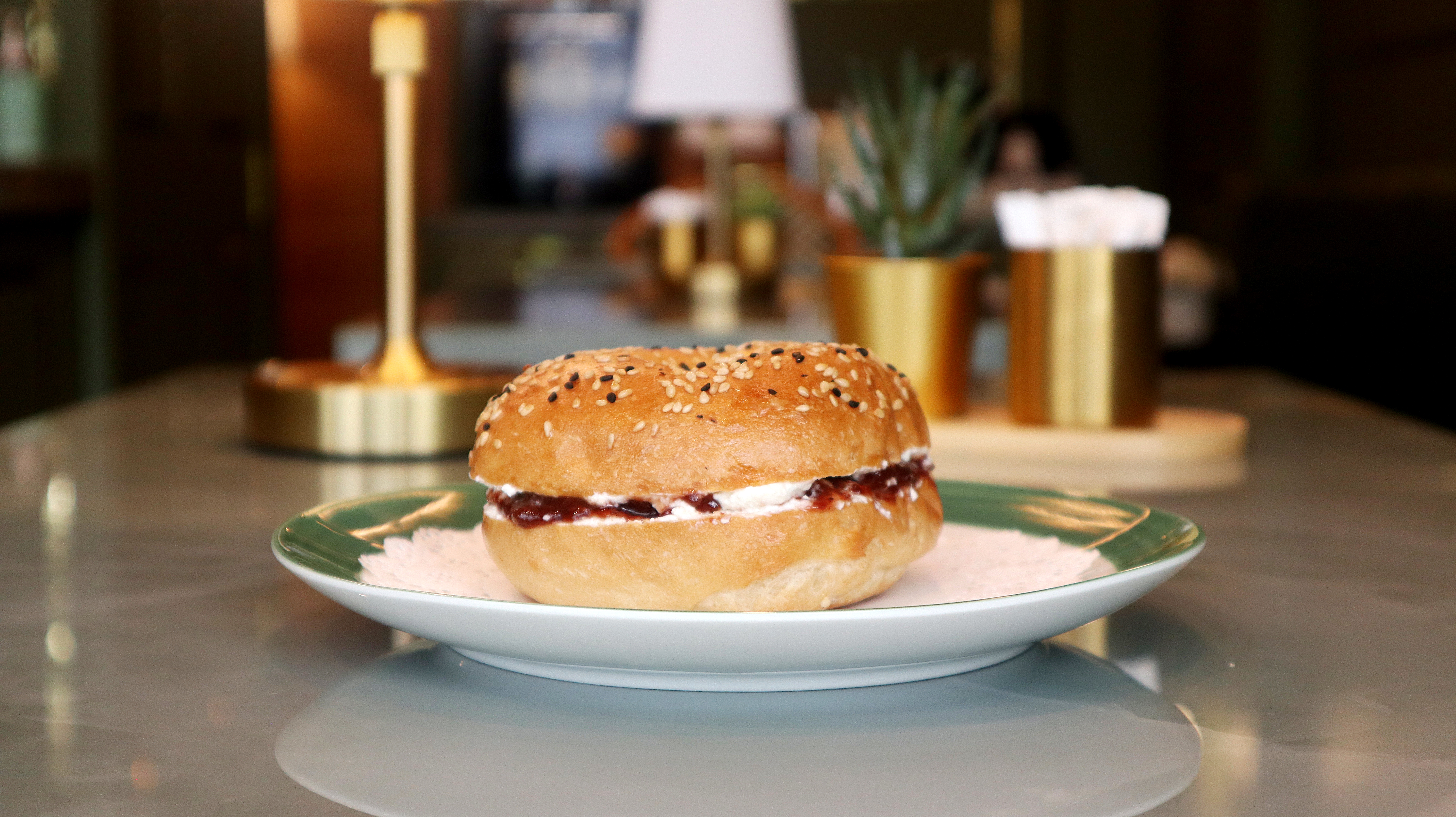 Strawberry Cream Cheese Bagel